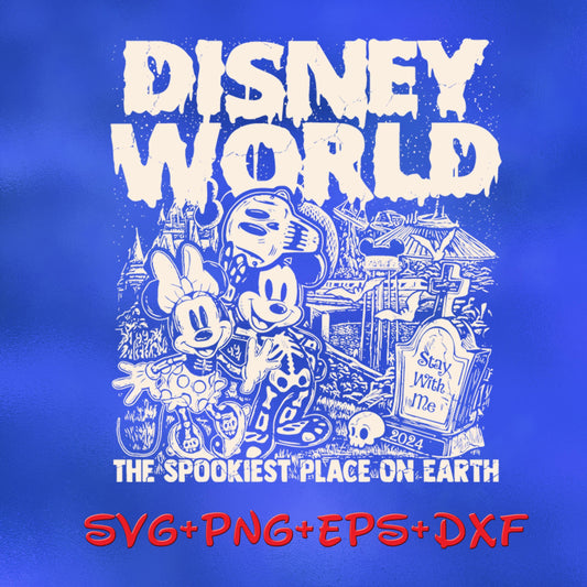Mickey and Friends The Spookiest Place on Earth svg, Halloween Mouse And Friends, Trick Or Treat Svg, Spooky Vibes, halloween candy svg