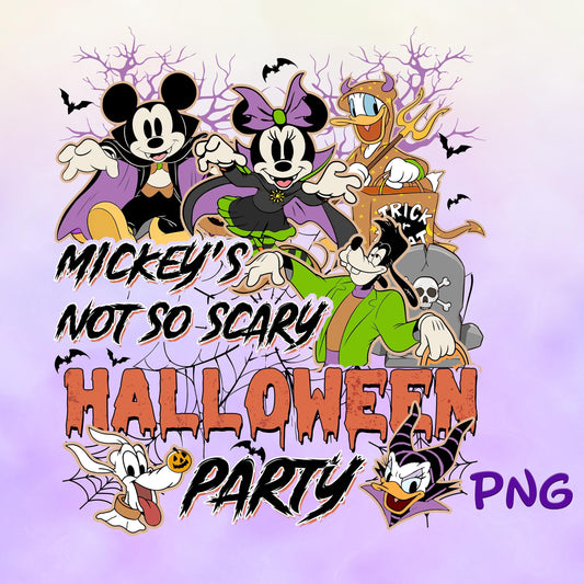 Magic Kingdom Mickeys Not So Scary Halloween Party PNG, Mouse and Friends Halloween Png, Retro Halloween Png, Halloween Png File