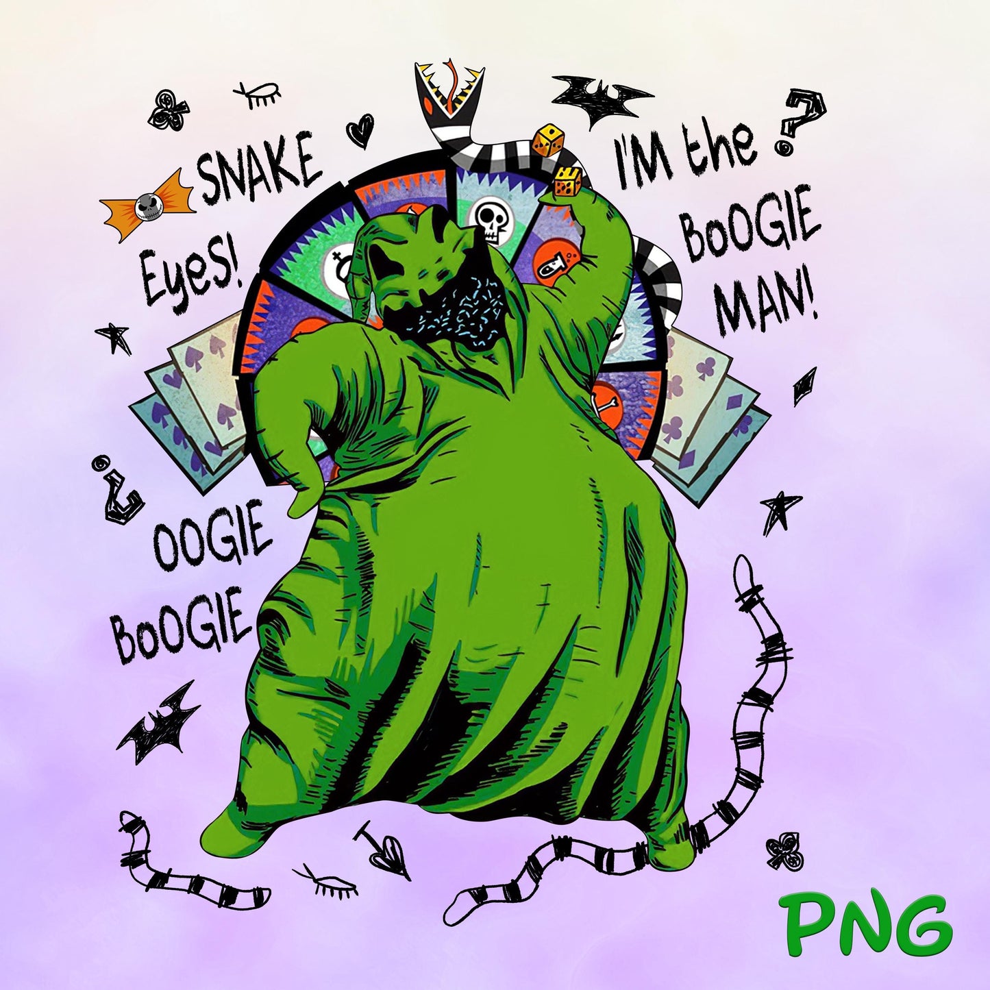 Nightmare Before Christmas OOGIE BOOGIE Halloween png, Halloween Nightmare png, Horror Halloween png, Spooky Season png, Trick Or Treat png