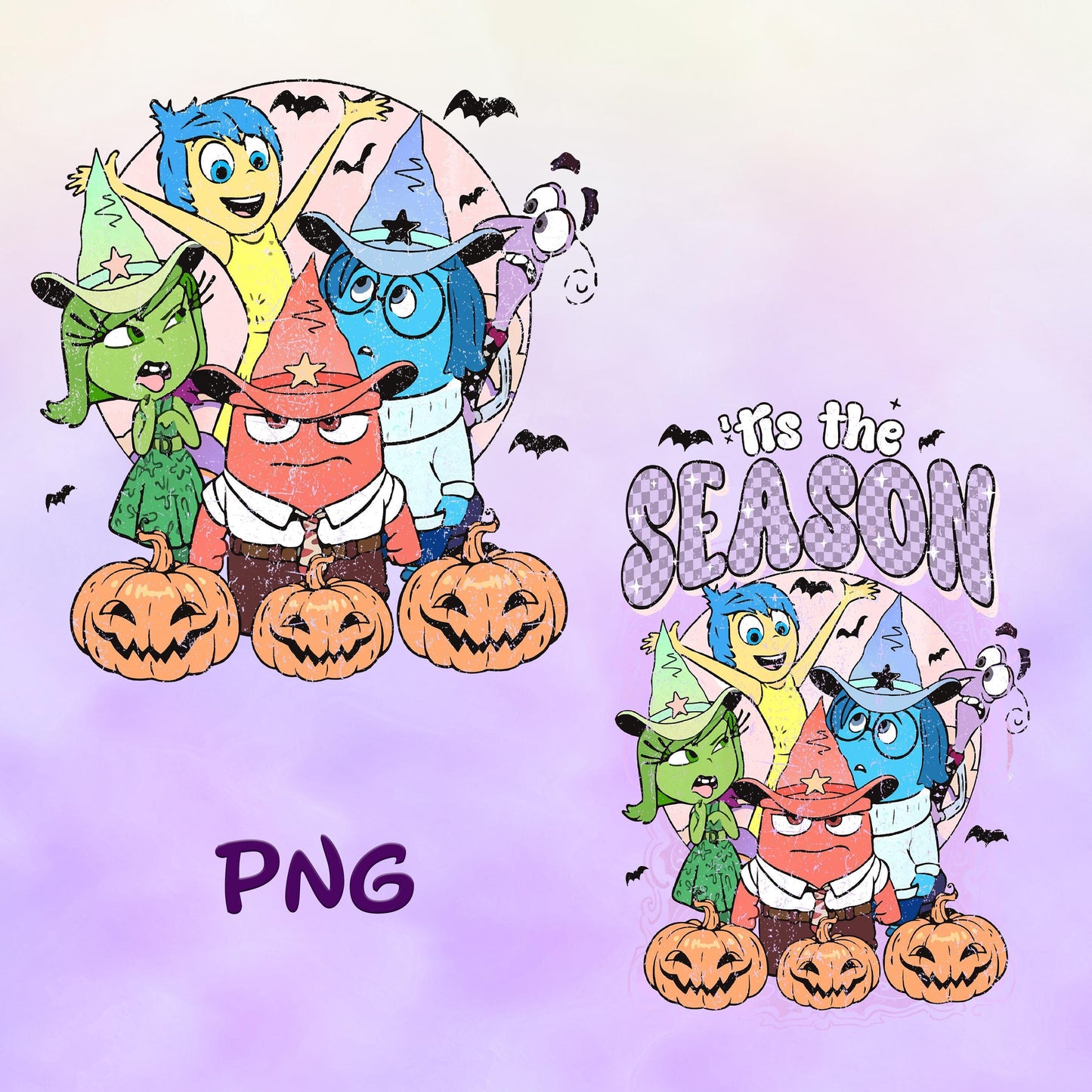 Inside Out Halloween PNG, Retro Halloween PNG, Spooky Vibes Png, Magical Halloween Png, Trendy Halloween Png, Fall Sublimation Png Design