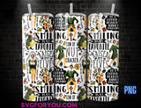 Buddy the Elf Smiling is my Favorite Christmas Movie 20 oz Skinny Tumbler, Family Comedy, Christmas Movie Tumbler Wrap Png