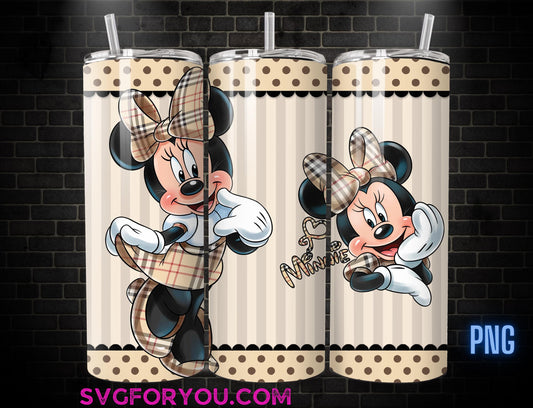 Retro Minnie Mouse 20 oz Skinny Tumbler, Mickey Mouse Sublimation Design Template, Mickey Comic Book Strip png