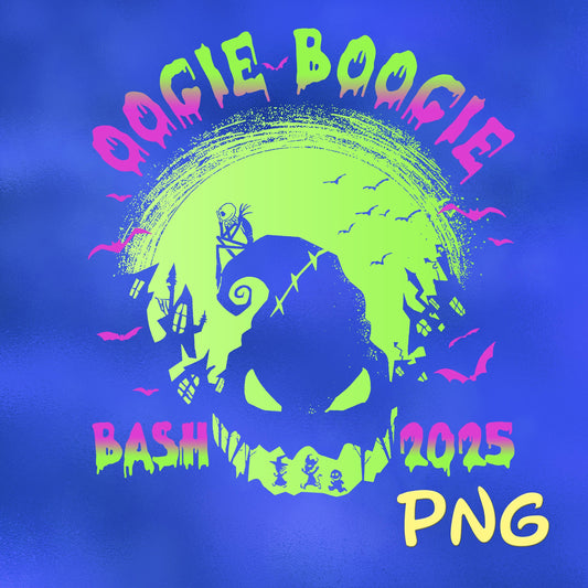 Nightmare Before Christmas OOGIE BOOGIE BASH 2025 Halloween png, Horror Halloween png, Spooky Season png, Trick Or Treat png