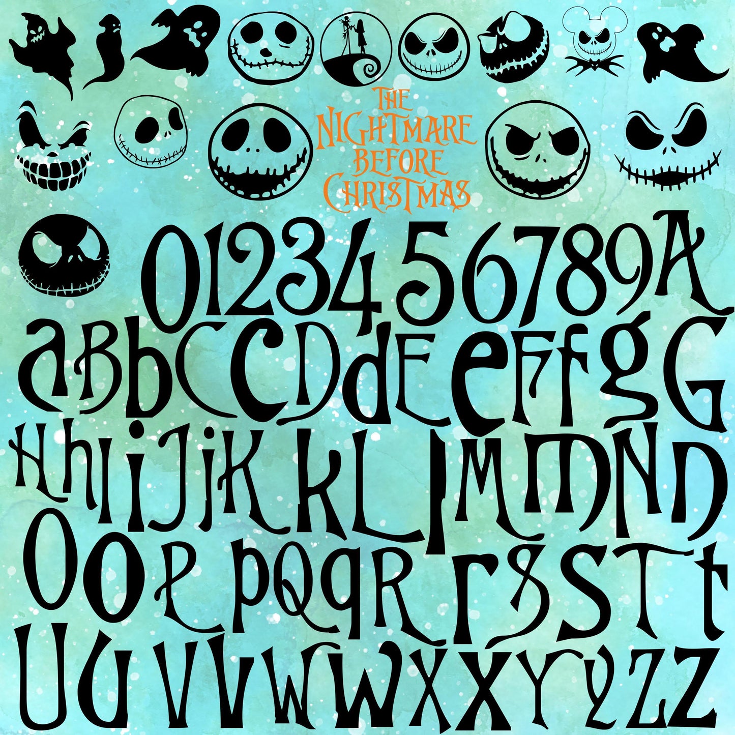 The Nightmare Before Christmas Svg Bundle, Jack Skellington, Night Before Christmass Clipart, Cricut, Digital Vector Cut File images bundle
