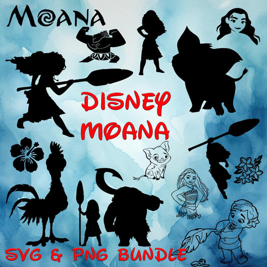 Moana svg bundle, moana svg cut files, Moana silhouette svg bundle, moana clipart, moana, cut files for cricut silhouette