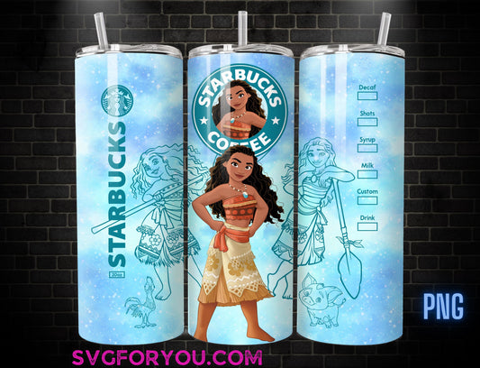 Moana Pua Hei Hei Tumbler Wrap PNG, Tattoo Tumbler Wrap png, 20oz Skinny Tumbler png, Skinny Tumbler Wrap Design PNG