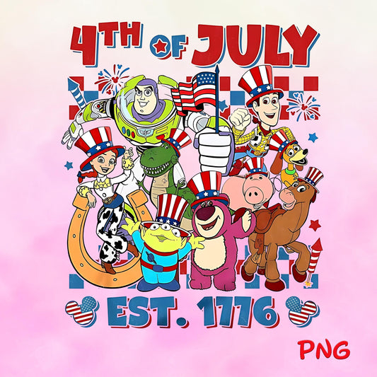 Toy Story 4th Of July Est 1776 Png, Independence Day png , Fourth Of July, Memorial Day Freedom, Patriotic Png, USA Png, America Png