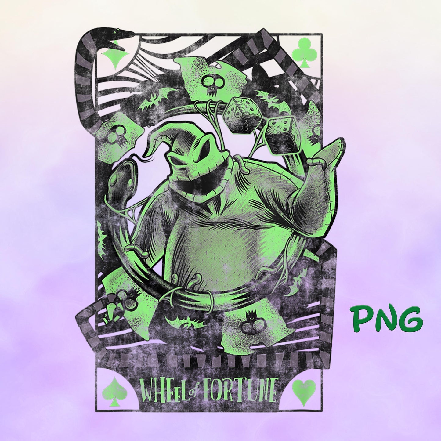 Nightmare Before Christmas OOGIE BOOGIE Wheel of Fortune Halloween png, Horror Halloween png, Spooky Season png, Trick Or Treat png