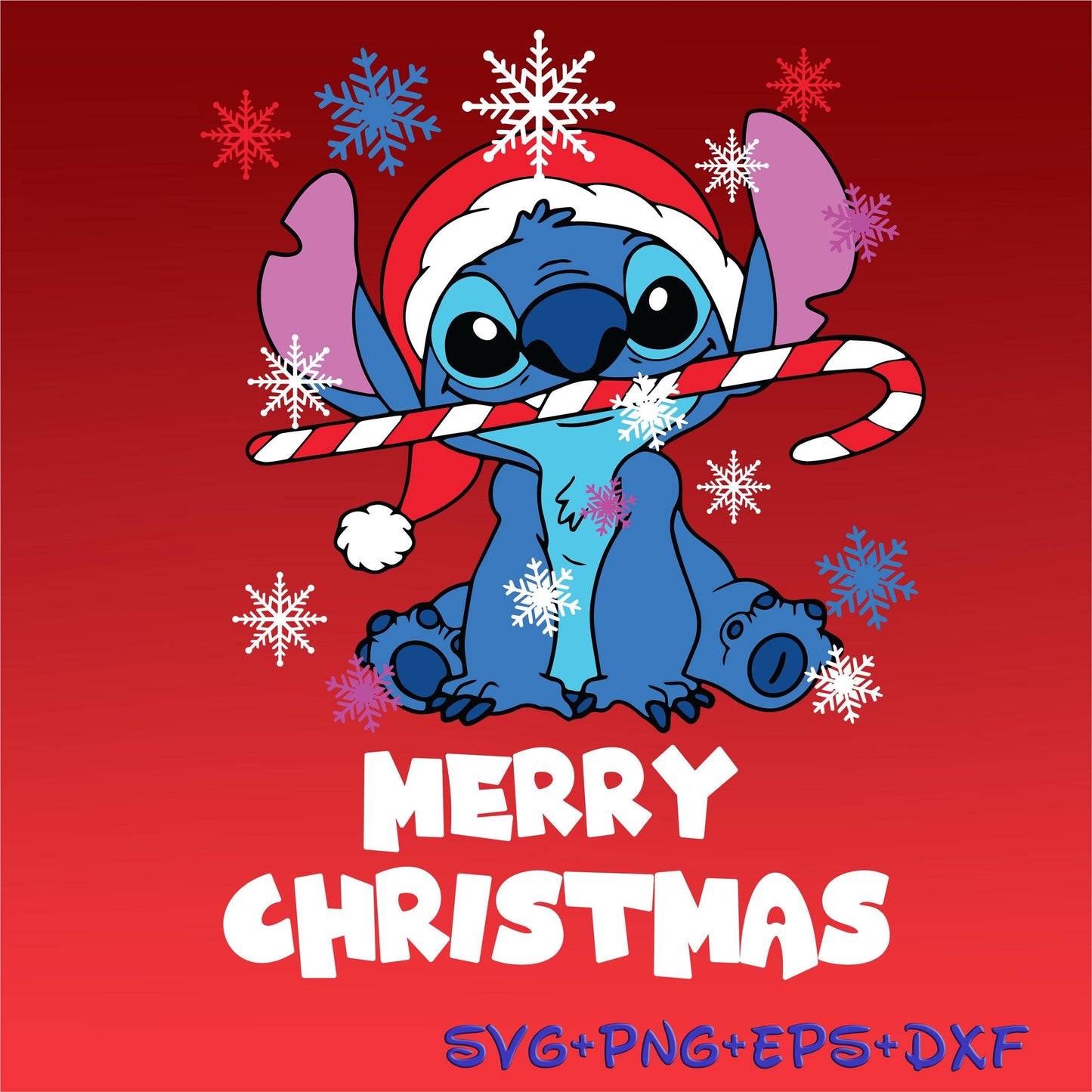 Candy Cane Stitch SVG, Stitch Santa Hat Christmas Svg, Merry Christmas Svg, Santa Claus Svg, Lilo and Stitch images bundle