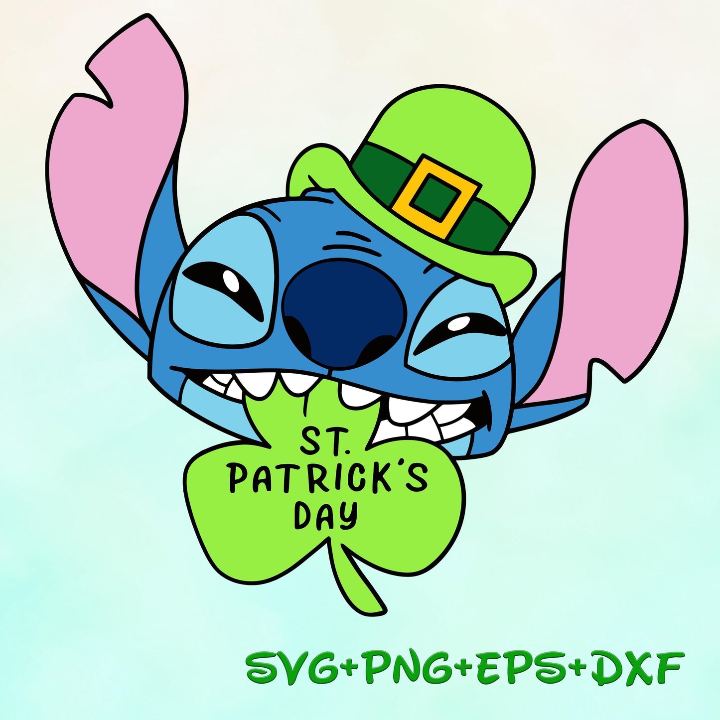 Stitch Lucky Clover Svg, St Patricks day Svg, Lucky Vibes Svg, Stitch Clover Svg, Stitch Couple , Clover svg, Feeling Lucky SVG