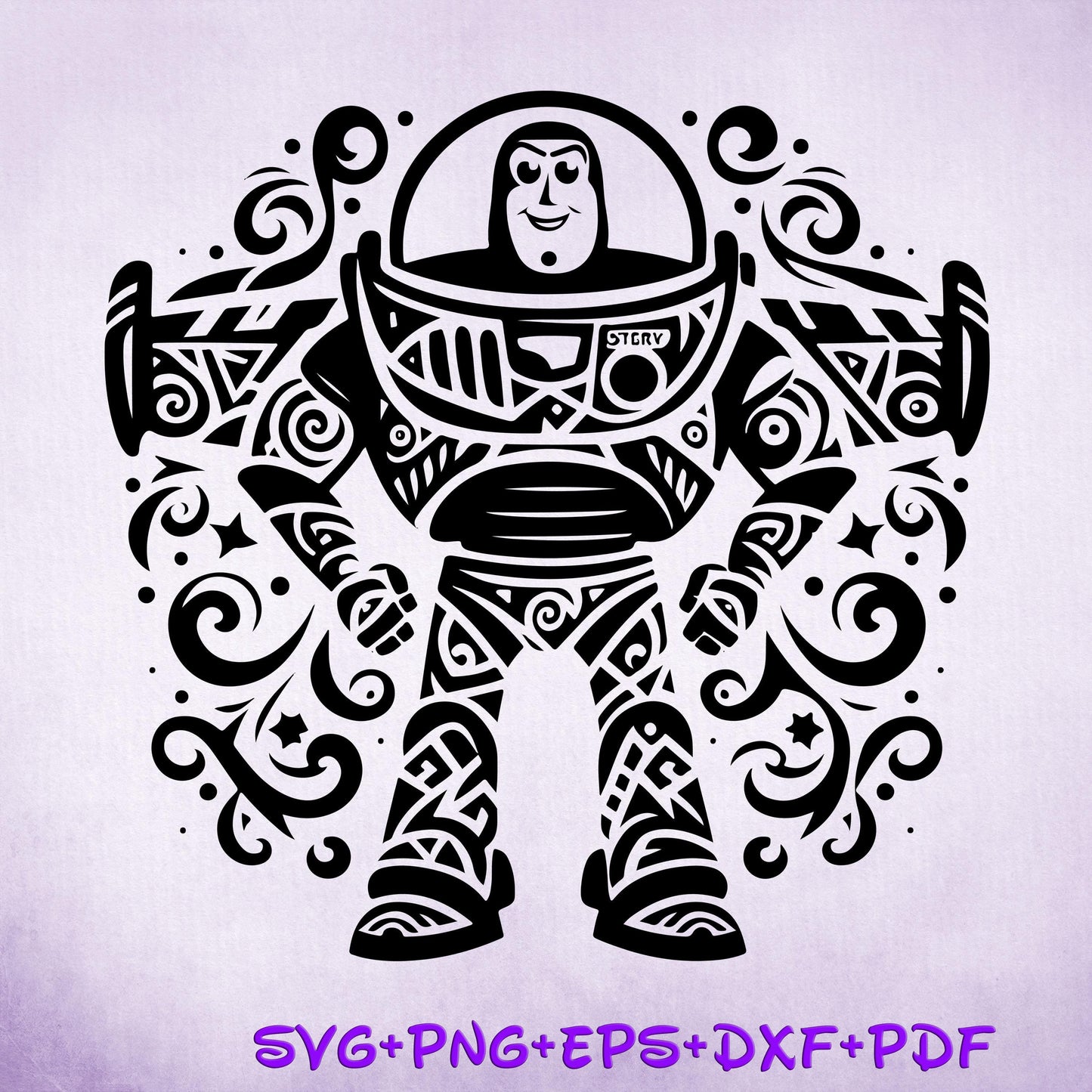 Buzz Lightyear Toy Story Mandala SVG, Toy Story SVG, Zentagle SVG, Mandala Svg, Silhouette Cut Files, Png, Printable, Sublimation Design
