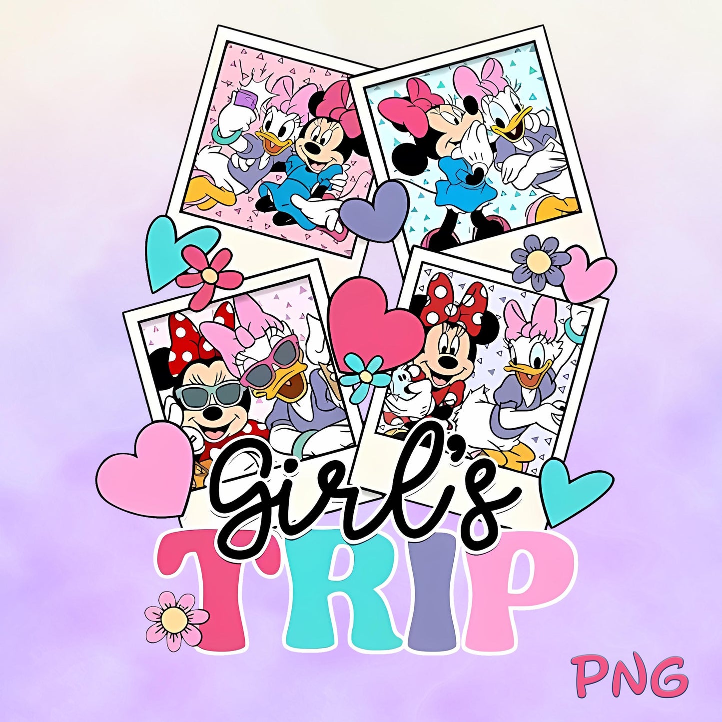 Minnie Mouse & Daisy Duck Besties Girls Trip PNG , Best Friends, Girls only png, Family Vacation Png, Family Shirt Png, Vintage Kingdom Png