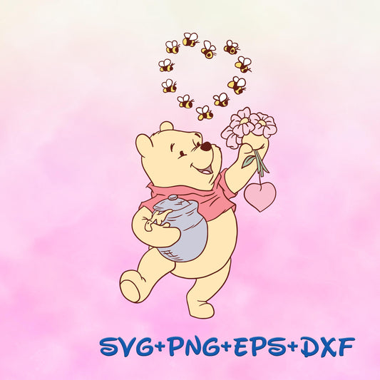 Retro Winnie the Pooh and Piglet SVG, I Could Search High and Love SVG png, You Are My Valentine Svg, Valentines Day Svg, My Valentine Svg