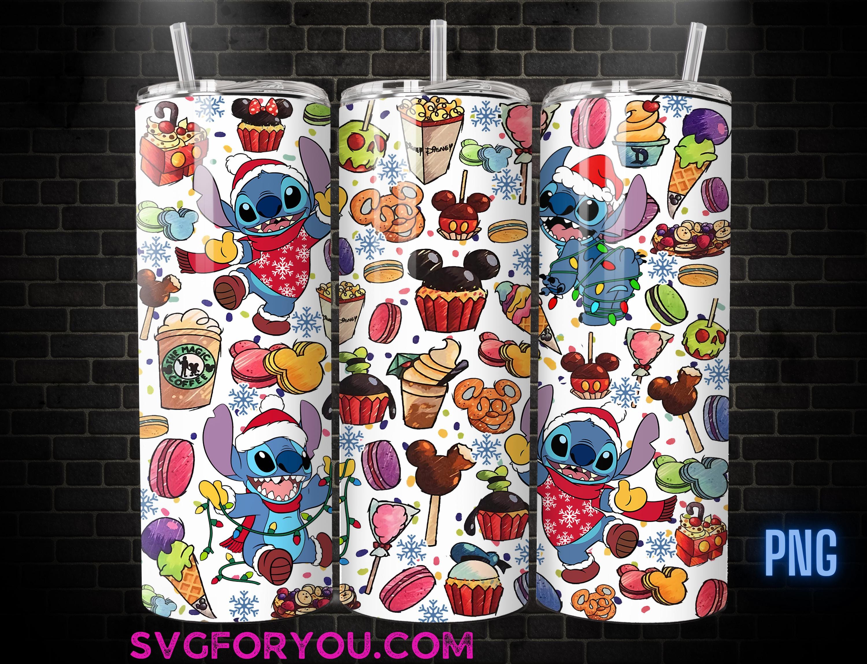 Stitch Christmas Santa Candy Cane Tumbler Wrap, 20oz Cartoon Movie Tumbler , Stitch Design Png, Tumbler Sublimation, Digital File