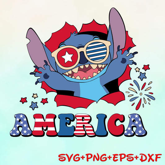 Stitch 4th of July SVG Party in the USA 4th of July svg 4th of July Stitch SVG Stitch Fourth of July Svg Independence Day Svg