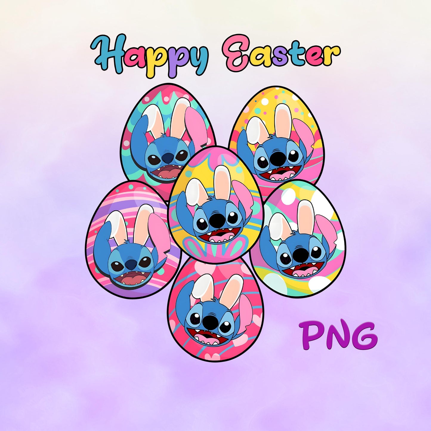 Stitch Easter Eggs Png, Stitch Easter Png, Happy Easter Png, Easter Png for sublimation, Stitch Easter Shirt Png, Digital File, Only Png