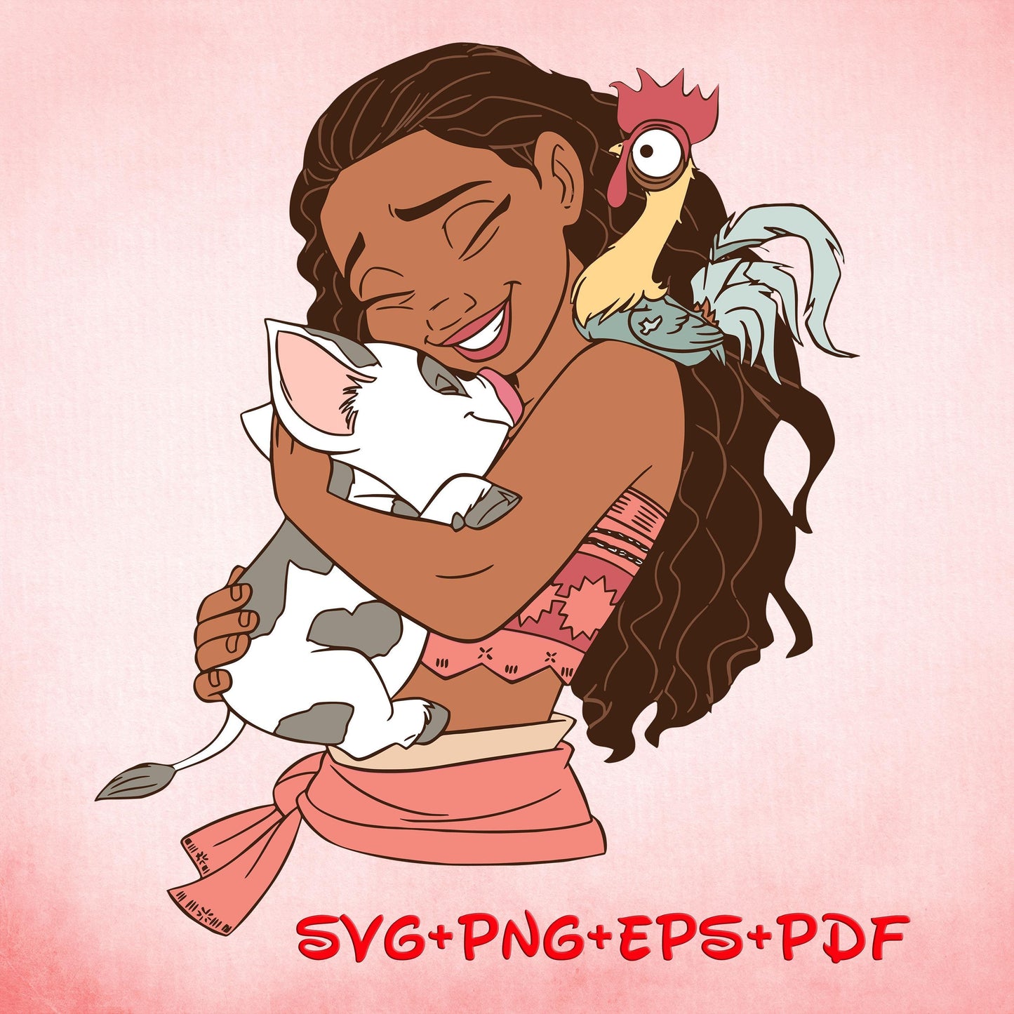 RETRO Pua And Heihei SVG PNG, Moana Svg, Moana 2 Png, Moana Svg, Pua And Heihei Png, Pua Christmas Svg, Hei Hei Christmas Png