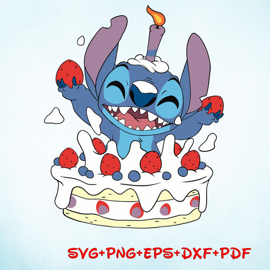 STITCH Birthday Cake svg,  Its My Birthday SVG Png, Happy Birthday svg png, Family Vacation Png, Magical Kingdom images bundle