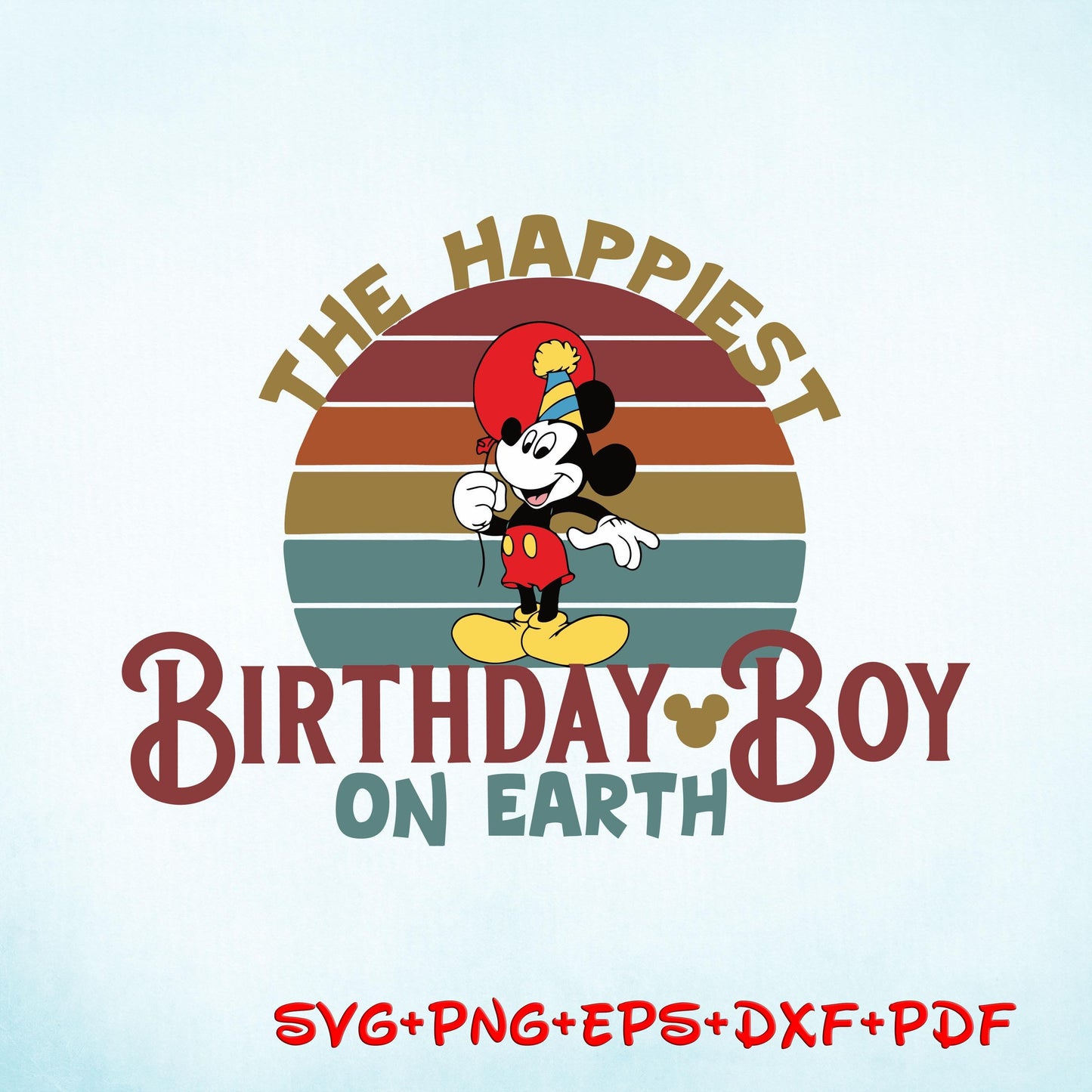 Mickey Mouse The Happiest Birthday Boy On Earth svg, Family Trip svg png, Magical Kingdom png, Birthday png, Mickey Mouse svg Png