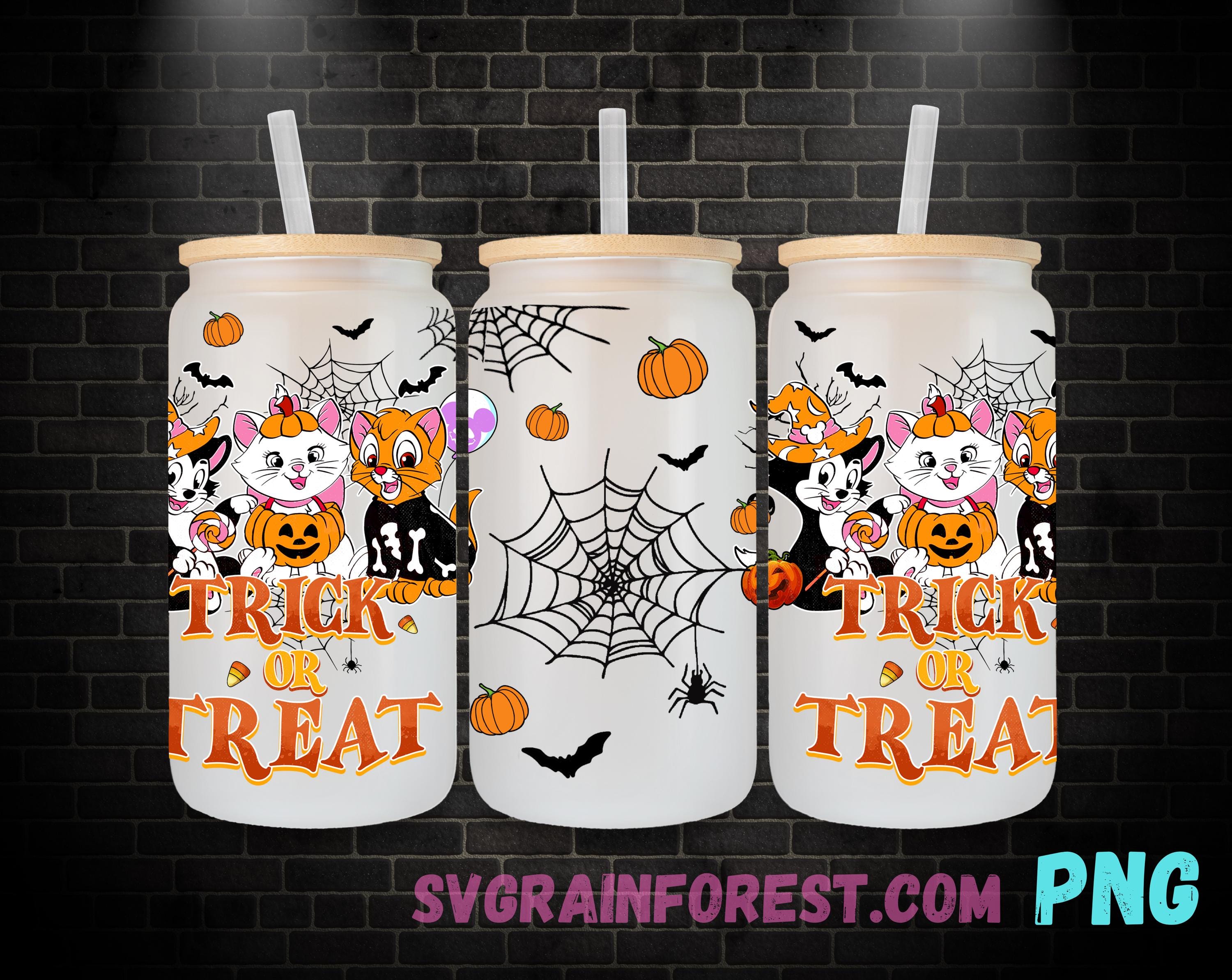 Aristocats Spookey Libbey Glass Can Wrap, Aristcats 16oz Wrap, sublimation PNG, Halloween Libbey can glass, 16oz glass can Png download