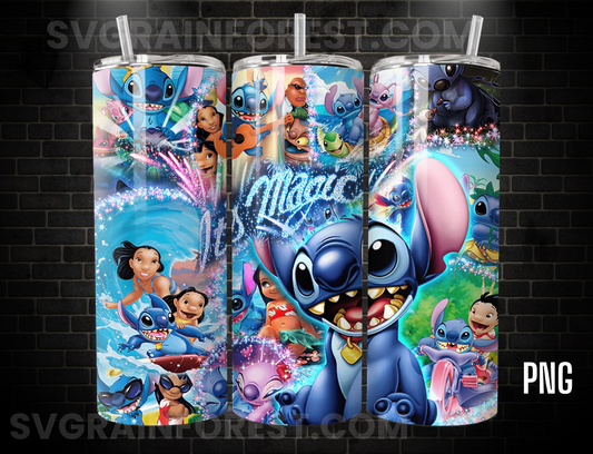 Its Magic Stitch 20oz Skinny Tumbler Template PNG, Mickey Skinny Tumbler Wrap Design PNG File Digital Download